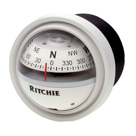 Ritchie V-57W.2 Explorer Compass Dash Mount - White V-57W.2